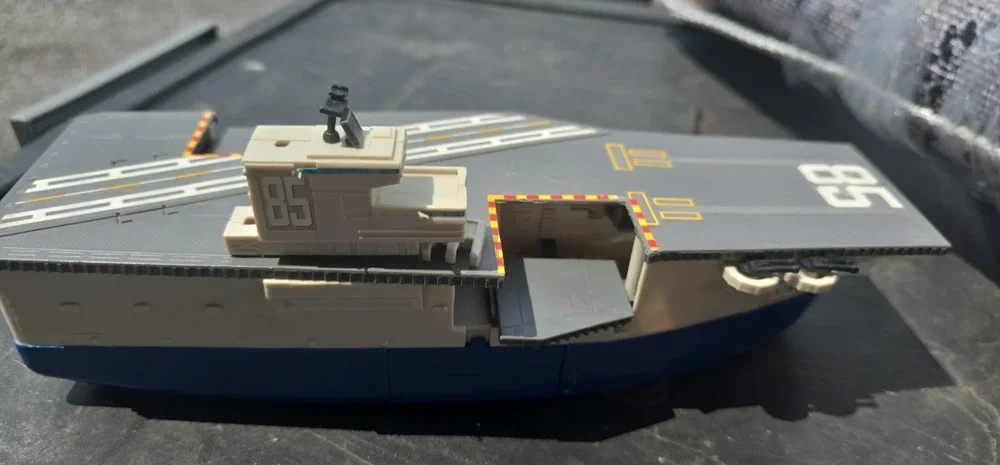 1988 Galoob Micro Machines Sea Hawk Aircraft Carrier Playset Jet Boat Vintage